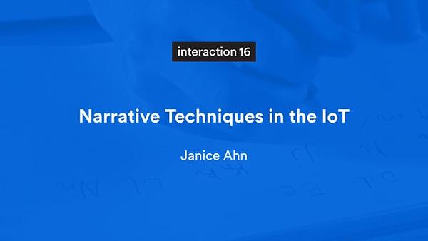 Narrative Techniques in the IoT